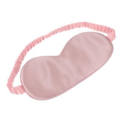 19 Momme Silk Sleep Eye Mask, Pink, for Indoor Use and Camping