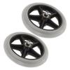 DINHEAROM 2-Piece Rubber and Steel Wheelchair Front Casters, Durable Replacement Swivel Wheels view 1