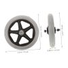 DINHEAROM 2-Piece Rubber and Steel Wheelchair Front Casters, Durable Replacement Swivel Wheels view 2
