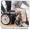 DINHEAROM 2-Piece Rubber and Steel Wheelchair Front Casters, Durable Replacement Swivel Wheels view 3