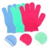 SHERCHPRY 14-Piece Exfoliating Bath Gloves for Body Scrubbing and Showering, Back Massage Gloves, Yellow/White/Purple/Green, Random Color view 4