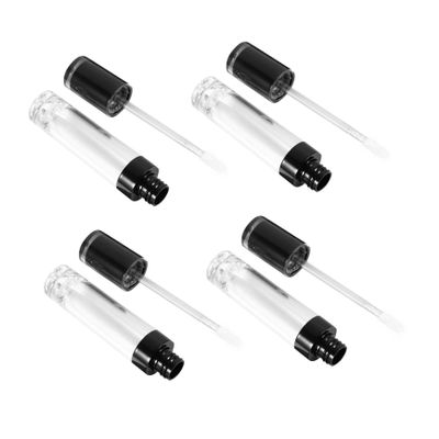 BAZEITFLOW Empty Lip Gloss Tubes, Plastic Containers, 4-Piece Set, Reusable 8 ml