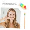 UTHCLO Bamboo Toothbrushes, Ergonomic Design, 6-Pack, Soft Bristles for Thorough Cleaning, Outdoor and Travel view 4
