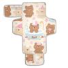 Reusable Baby Changing Mat with Brown Teddy Fabric, Washable and Foldable view 1