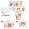 Reusable Baby Changing Mat with Brown Teddy Fabric, Washable and Foldable view 4