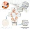 Reusable Waterproof Baby Changing Pad, Orange Glitter Leopard Print, with Pouch view 3