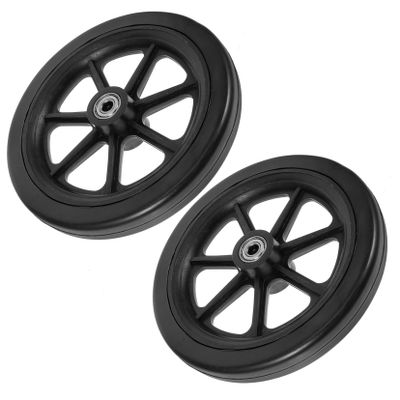 CTIRCHIU 7-Inch Replacement Front Wheels, Black, PVC and Metal