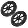 CTIRCHIU 7-Inch Replacement Front Wheels, Black, PVC and Metal view 1