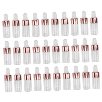 BAZEITFLOW 30-Piece Clear Glass Dropper Bottles for Essential Oils
