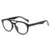 KOOSUFA Round Pilot Blue-Light Reading Glasses, Black, +4.0 view 1