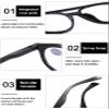 KOOSUFA Round Pilot Blue-Light Reading Glasses, Black, +4.0 view 4