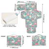 Flamigo Vintage Valentines Reusable Wipeable Baby Changing Pad with Wipe Pocket view 4