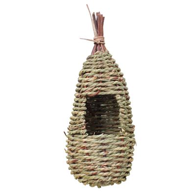 WOONEKY Grass Weave Birdhouse 10x10x25cm