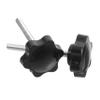 M6 Star Knob Screws for Rollator Replacement, 1 Set, Black view 1