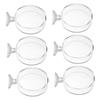 6-Piece Aquarium Feeding Bowls, Acrylic Fish Food Dishes with Suction Cups view 1