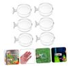 6-Piece Aquarium Feeding Bowls, Acrylic Fish Food Dishes with Suction Cups view 2