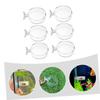 6-Piece Aquarium Feeding Bowls, Acrylic Fish Food Dishes with Suction Cups view 3