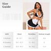 6-Piece Maid Lingerie Set for Women, Cosplay V Outfit with Choker, Skirt and G-String view 3