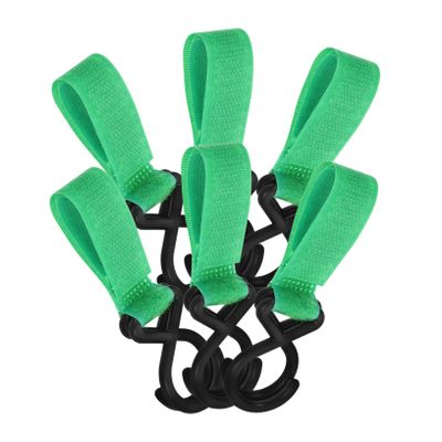 KAILIKETIY 6-Pack Multipurpose Stroller Hooks, Nylon, Universal, Sturdy, No Drilling, for Diaper Bags and Bicycles