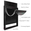 NJIEzhao Large Pet Door with Magnetic Closure, Automatic Closing, Two-Way PVC Flap, White view 4