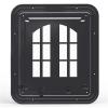 Large Dog Screen Door with Flap, Self-Closing Pet Door, 4-Way Access, Black, S view 1
