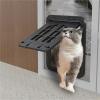 Large Dog Screen Door with Flap, Self-Closing Pet Door, 4-Way Access, Black, S view 4