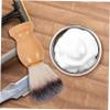 BATHVEVE Men's Shaving Brush Set with Stainless Steel Bowl and Wooden Handle view 4