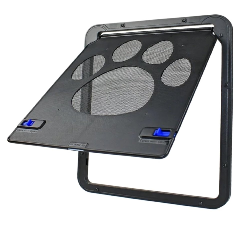 NJIEzhao Lockable Pet Door with Magnetic Screen for Dogs and Cats