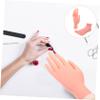 Manicure Practice Tool, Left-Hand Model, 2-Piece Set, Beige Rubber view 2