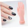 Manicure Practice Tool, Left-Hand Model, 2-Piece Set, Beige Rubber view 3