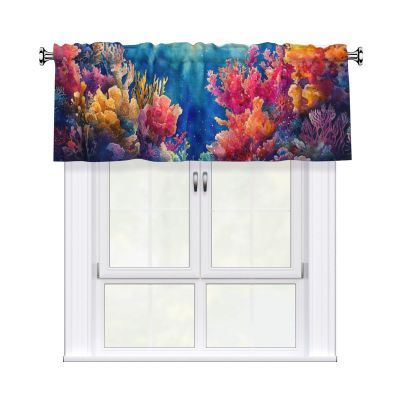 Underwater World Short Kitchen Café Curtain, 132.1 x 45.7 cm, Light-Filtering (1 Panel)