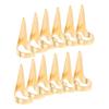 10-Piece Gold Zinc Alloy Hair Sectioning Rings view 1
