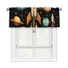 Rocket Star Short Kitchen Curtain for Windows, 132.1 cm W x 45.7 cm L, Light Filtering, Small Café Curtain Valance, 7.6 cm Rod Pocket, Window Treatment (1 Panel) view 1