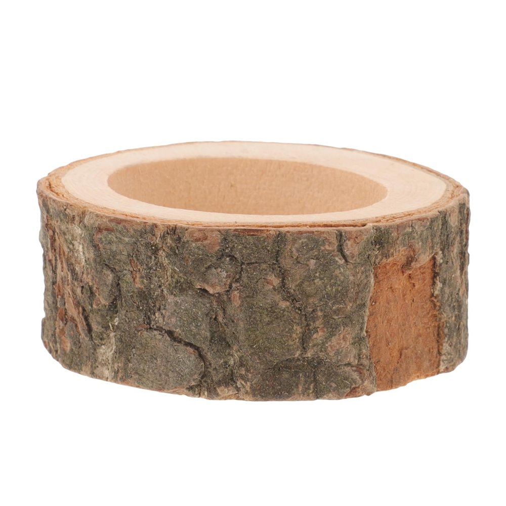 CVUTOVO Wooden Bowl for Hamsters and Rabbits, Non-Slip, Stable, 6 cm Diameter, for Gnawing, Easy to Clean