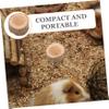 CVUTOVO Wooden Bowl for Hamsters and Rabbits, Non-Slip, Stable, 6 cm Diameter, for Gnawing, Easy to Clean view 4