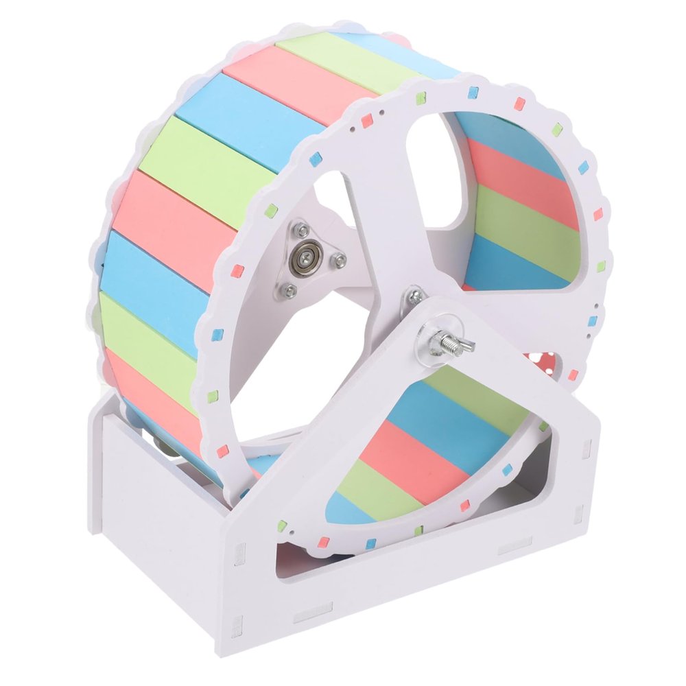 Gatuida 21cm Silent Hamster Wheel with Stand