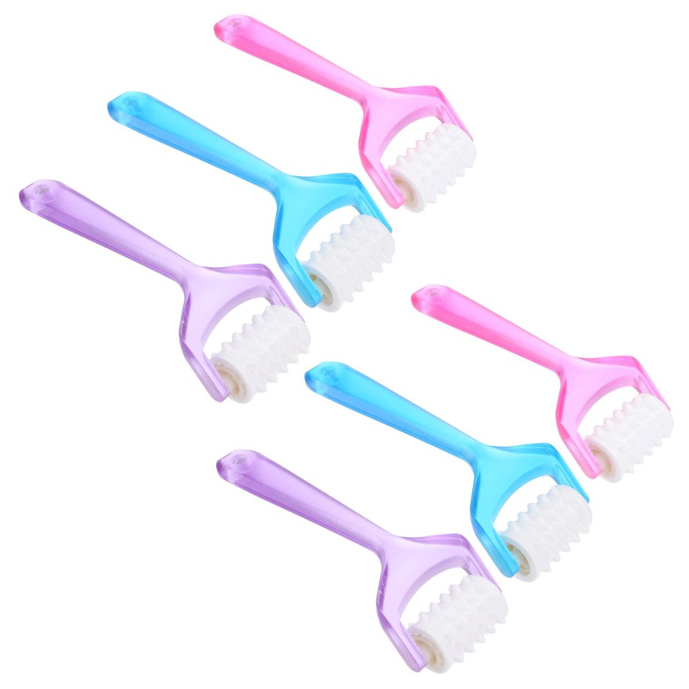 Beauty Massage Rollers, 6-Piece Plastic Set for Body and Face