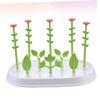 FUNNETOYU Green Flower-Shaped PP Baby Bottle Holder with Drip Tray view 2
