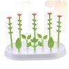 FUNNETOYU Green Flower-Shaped PP Baby Bottle Holder with Drip Tray view 4