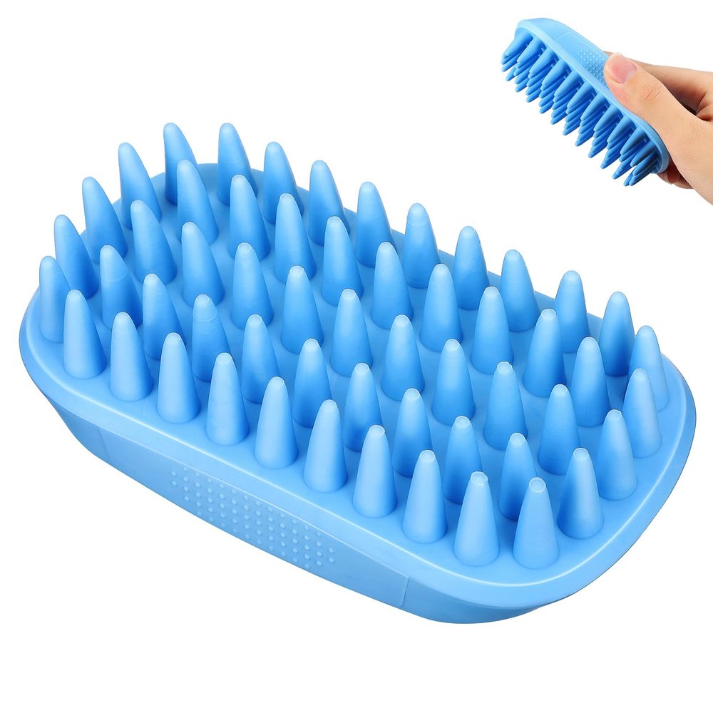 Gatuida Dog Bath Brush TPE Silicone with Non-Slip Grip