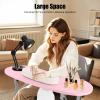 Nail Table with Dust Collector, 5.5W, Folding Manicure Table with Wheels, Pink view 3