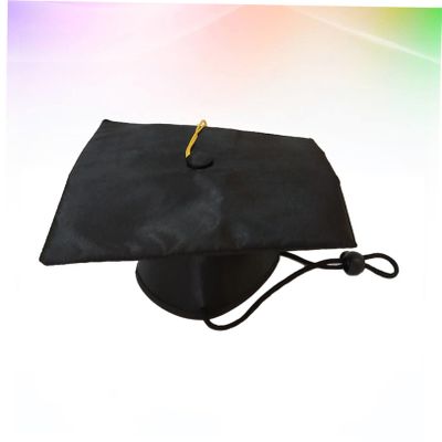 Dog Graduation Cap, Black Cotton Cap with Soft, Breathable Design