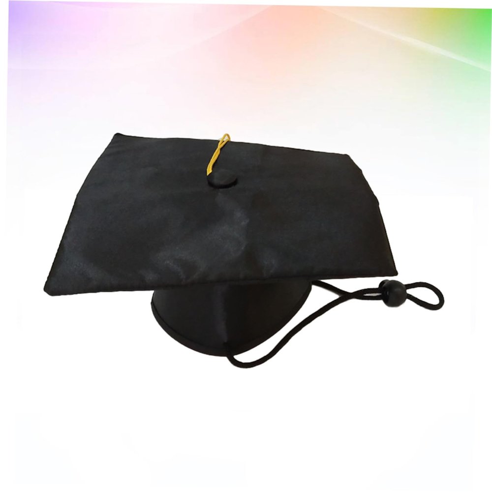 Dog Graduation Cap, Black Cotton Cap with Soft, Breathable Design