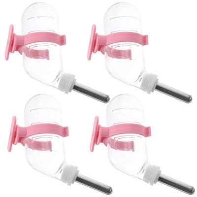 Automatic Hamster Water Bottles with Transparent Water-Level Indicator, 4-Pack
