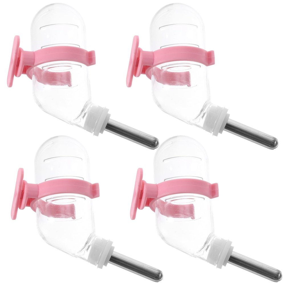 Automatic Hamster Water Bottles with Transparent Water-Level Indicator, 4-Pack