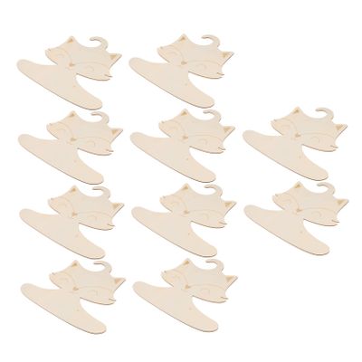 SOLUSTRE Children's Clothes Hangers with Non-Slip Fox Design, 10-Pack