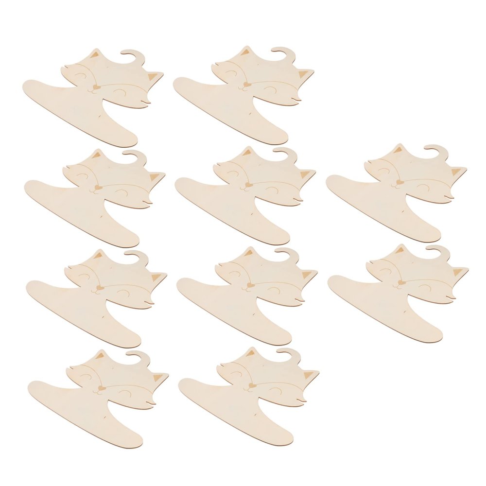 SOLUSTRE Children's Clothes Hangers with Non-Slip Fox Design, 10-Pack