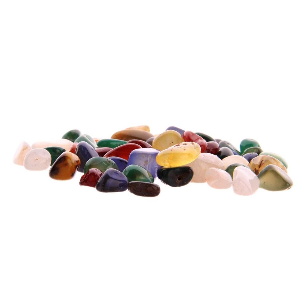 HOLIDYOYO Colorful Agate Tumbled Stone 0.52cm 100g