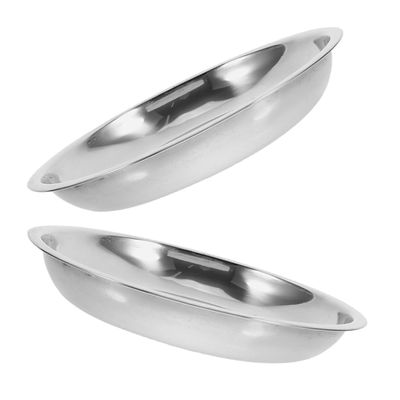 Didiseaon 2-Pack Stainless Steel Bowls, Shallow, Rust-Resistant, 25.3 cm, for Small Dogs and Cats