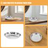 Didiseaon 2-Pack Stainless Steel Bowls, Shallow, Rust-Resistant, 25.3 cm, for Small Dogs and Cats view 3